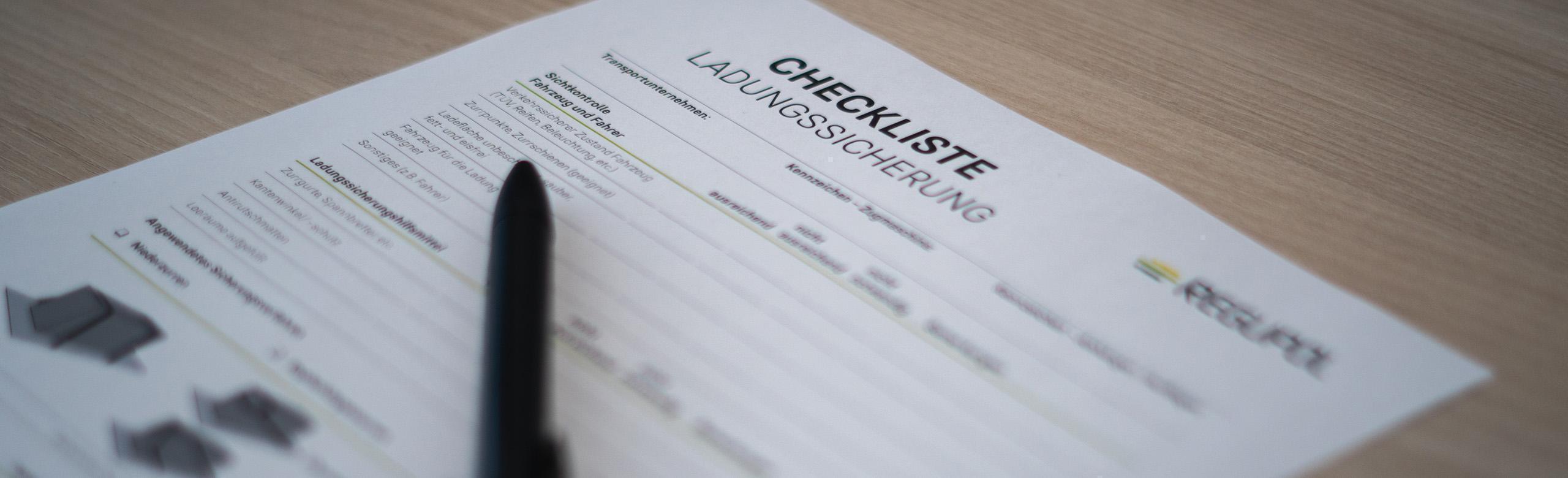Checkliste zur Ladungssicherung