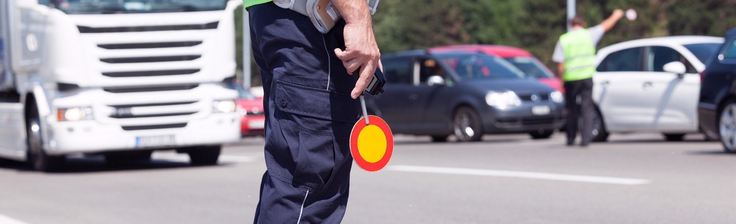 Verkehrskontrolle bei einem LKW